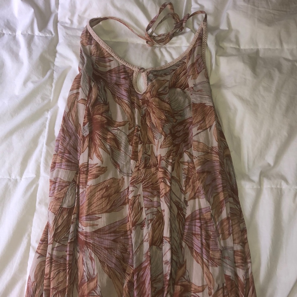 Roxy halter tie low back sundress